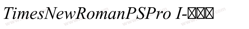 TimesNewRomanPSPro I字体转换